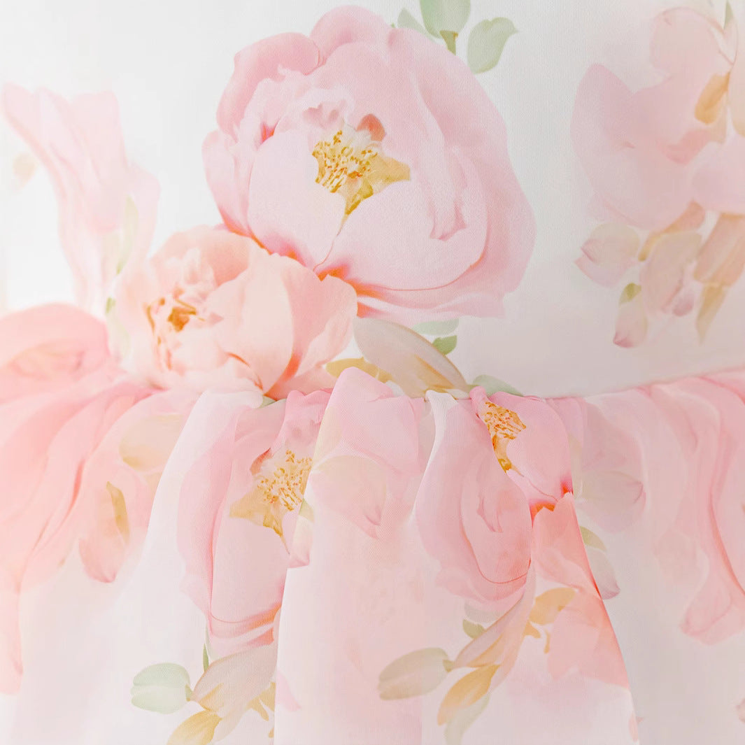 Girls dress piano playing flower girl wedding little girl princess dress children host first birthday performance clothes