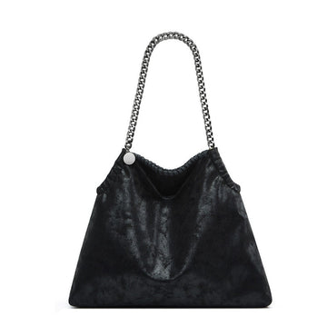 Cross-border women's bags solid color velvet new autumn versatile chain shoulder bag polyester cloth bag premium tote bag