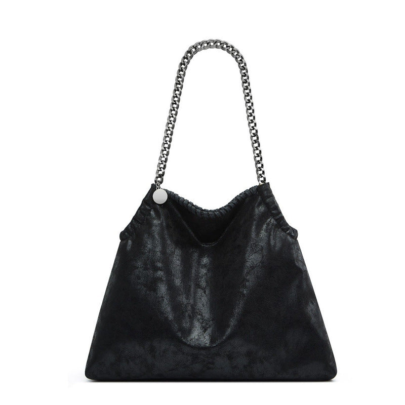 Cross-border women's bags solid color velvet new autumn versatile chain shoulder bag polyester cloth bag premium tote bag