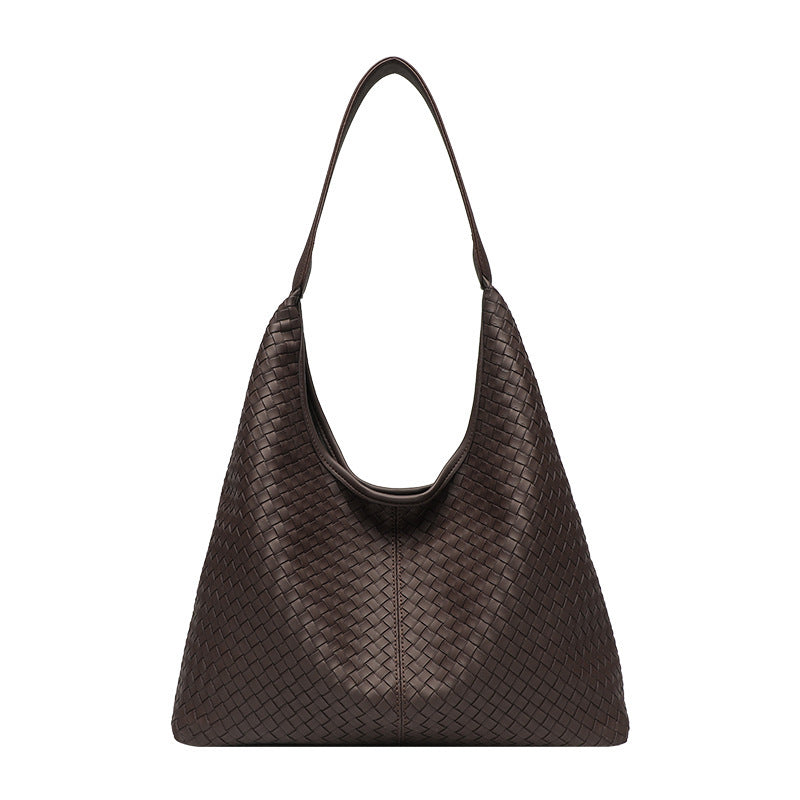 Summer Day Woven Tote Bag Women's 2025 Vintage Casual Large Capacity Bag Fashion Popular Commuter Shoulder Bag