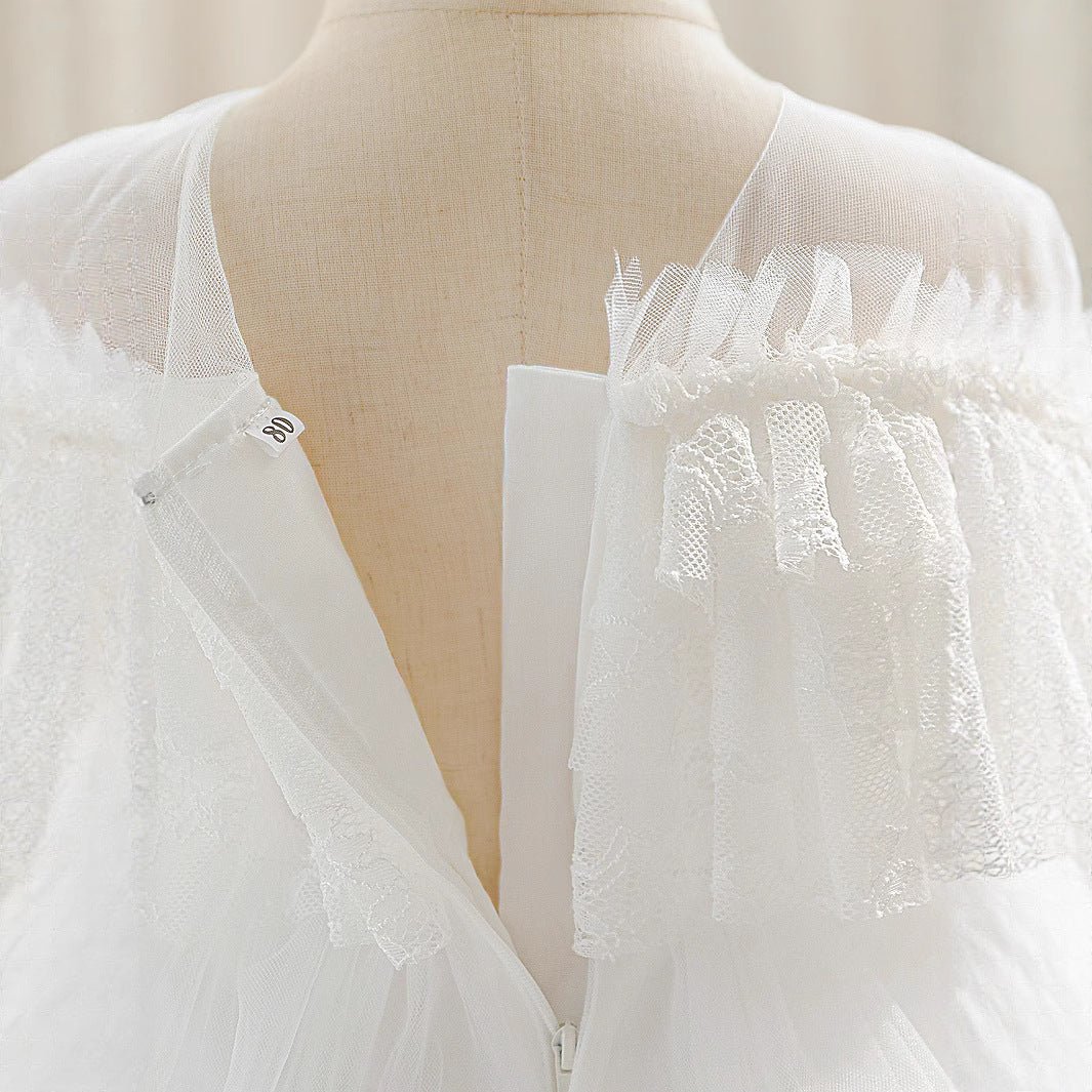 Children's dress 2025 new girls princess dress sweet foreign little girl fluffy girls piano performance clothes