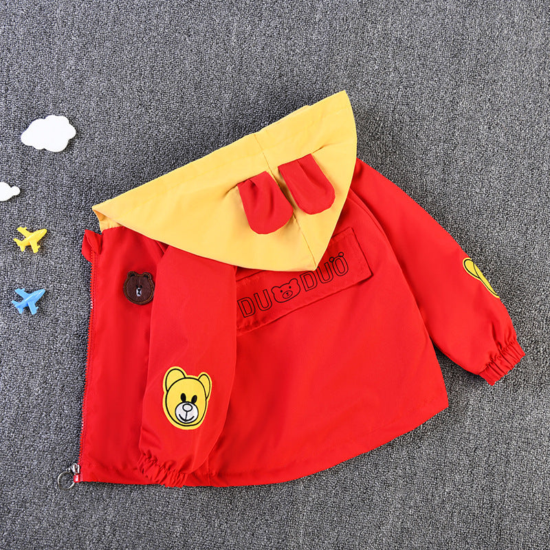 Spring and Autumn New Children's Cartoon Hooded Jacket