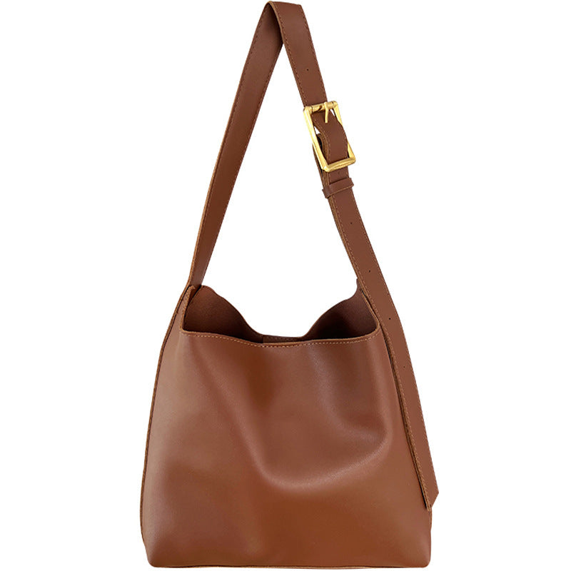 Retro Large-Capacity Bucket Bag – Stylish & Versatile
