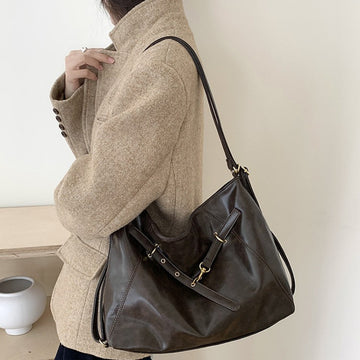 Maillard retro backpack autumn and winter 2025 new fashion simple shoulder tote bag casual large capacity backpack