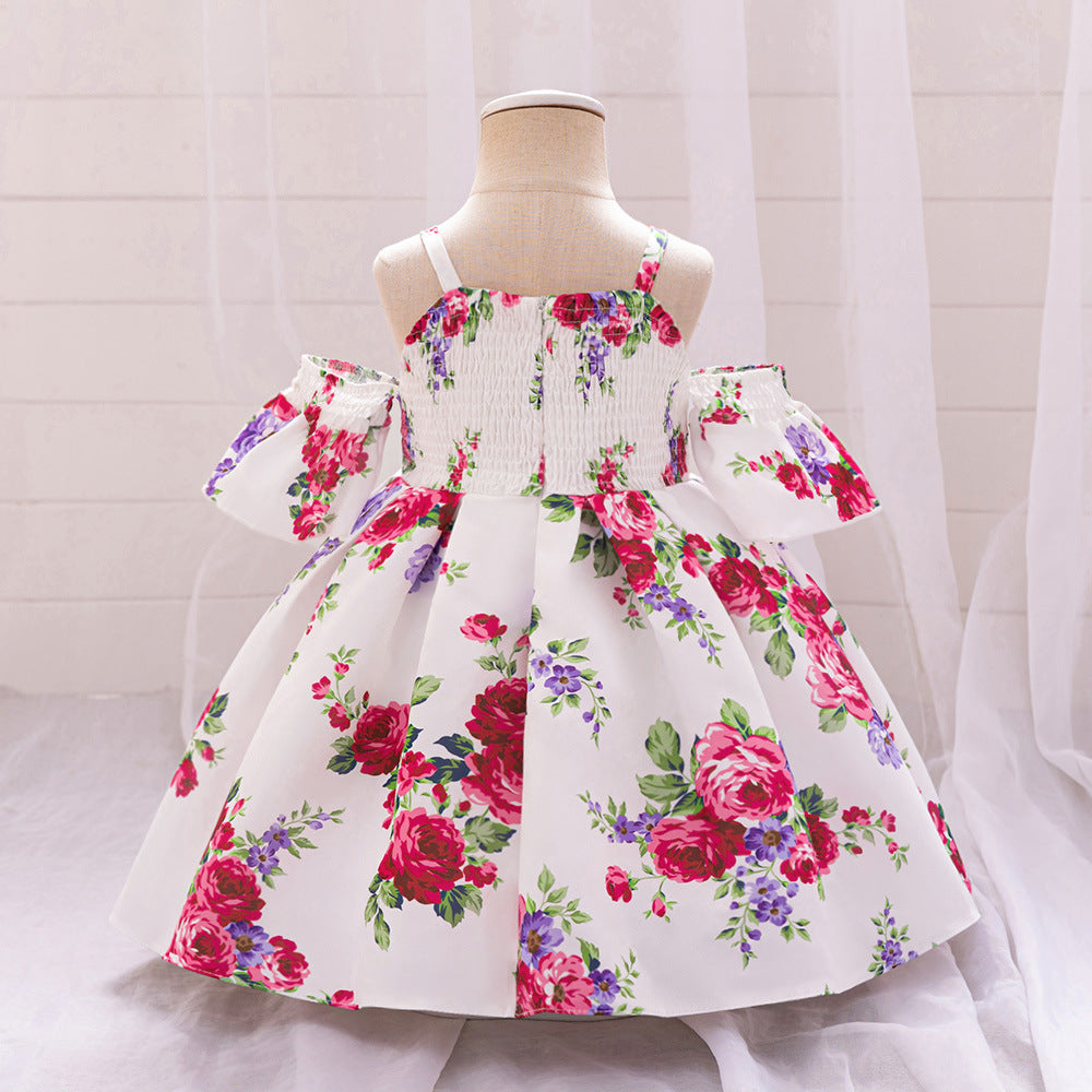 AliExpress Baby Year Old Flower Girl Dress Infant Suspender Wedding Dress Dress Girl Baby Hundred Days Capture Week Dress