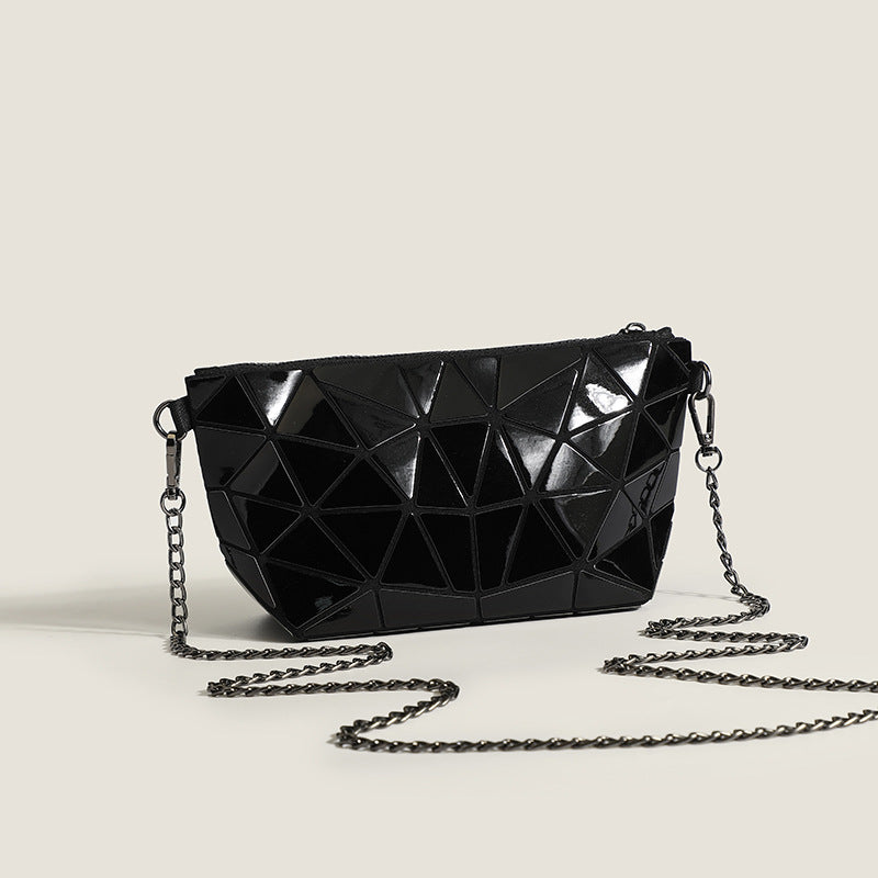 Women's Trendy Geometric Rhombus Laser Shoulder Bag