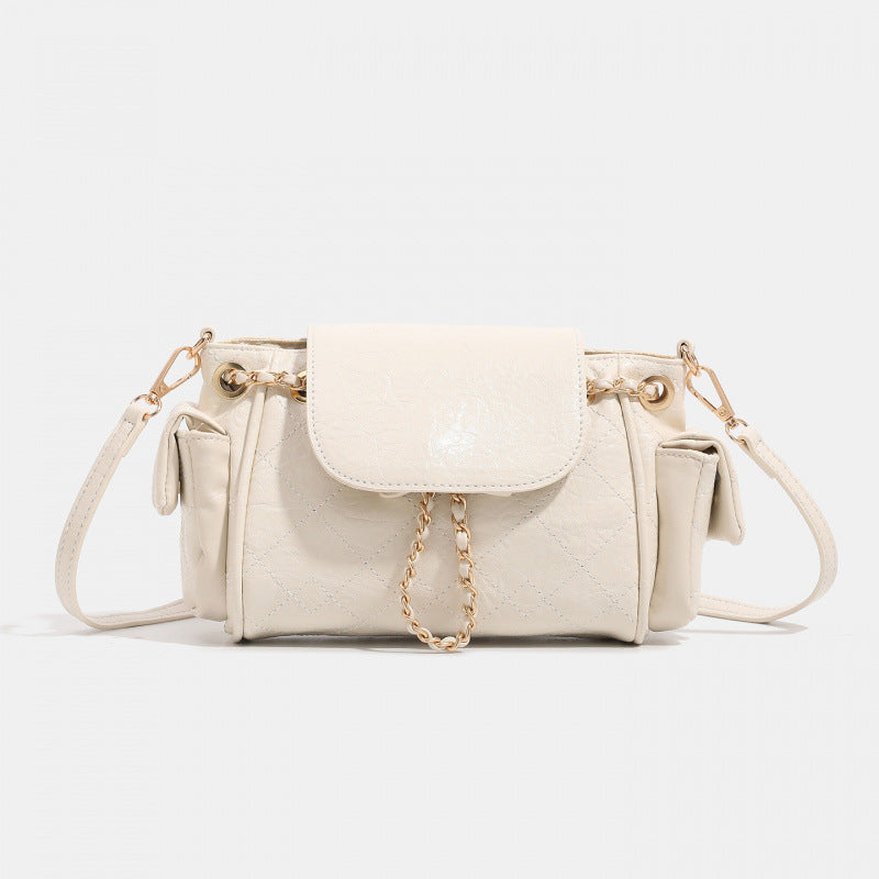 Simple casual shoulder bag trendy new niche texture women's Korean version temperament trendy fashion small square bag handbag