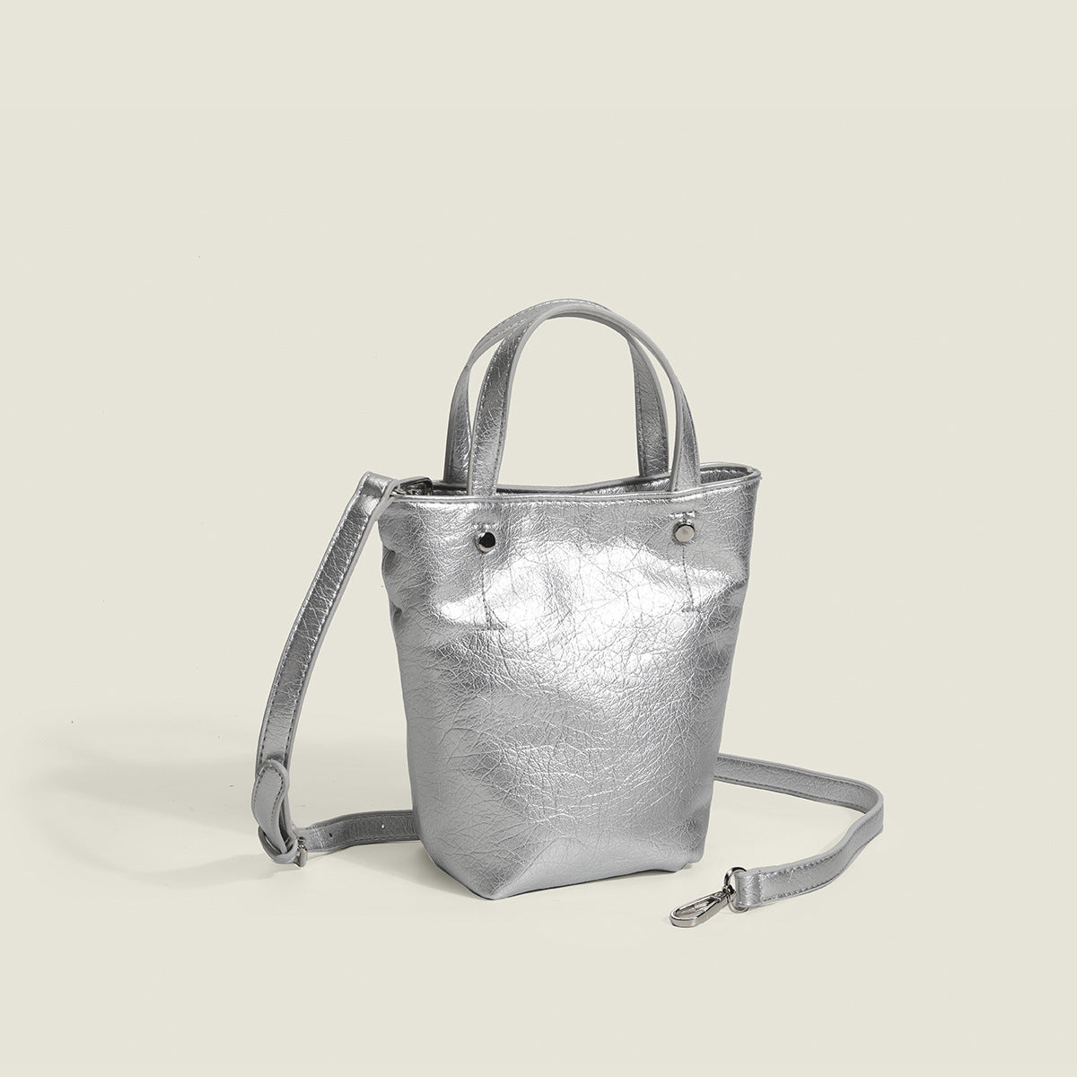 Korean Trendy Soft Leather PU Bucket Shoulder Bag