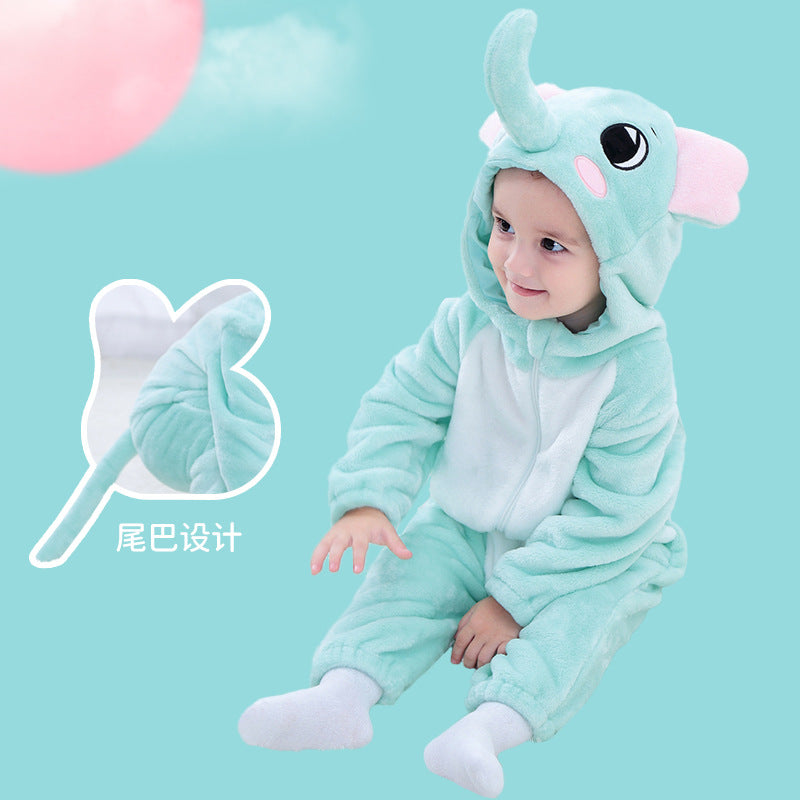 Spring New Cartoon Animal Shape onesie Climbing Clothing Romper 0-3 Year Old Children's Clothing Qile Rabbit H2461