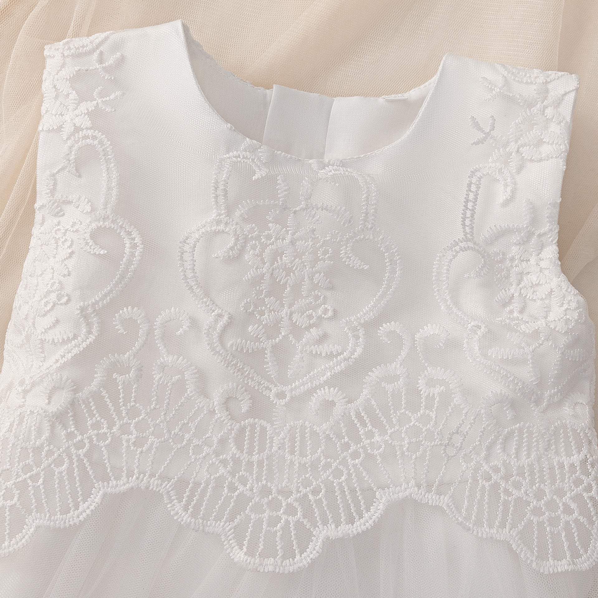 Factory wholesale cross-border children's wash dress baby girl baby wedding dress girl white dress sub