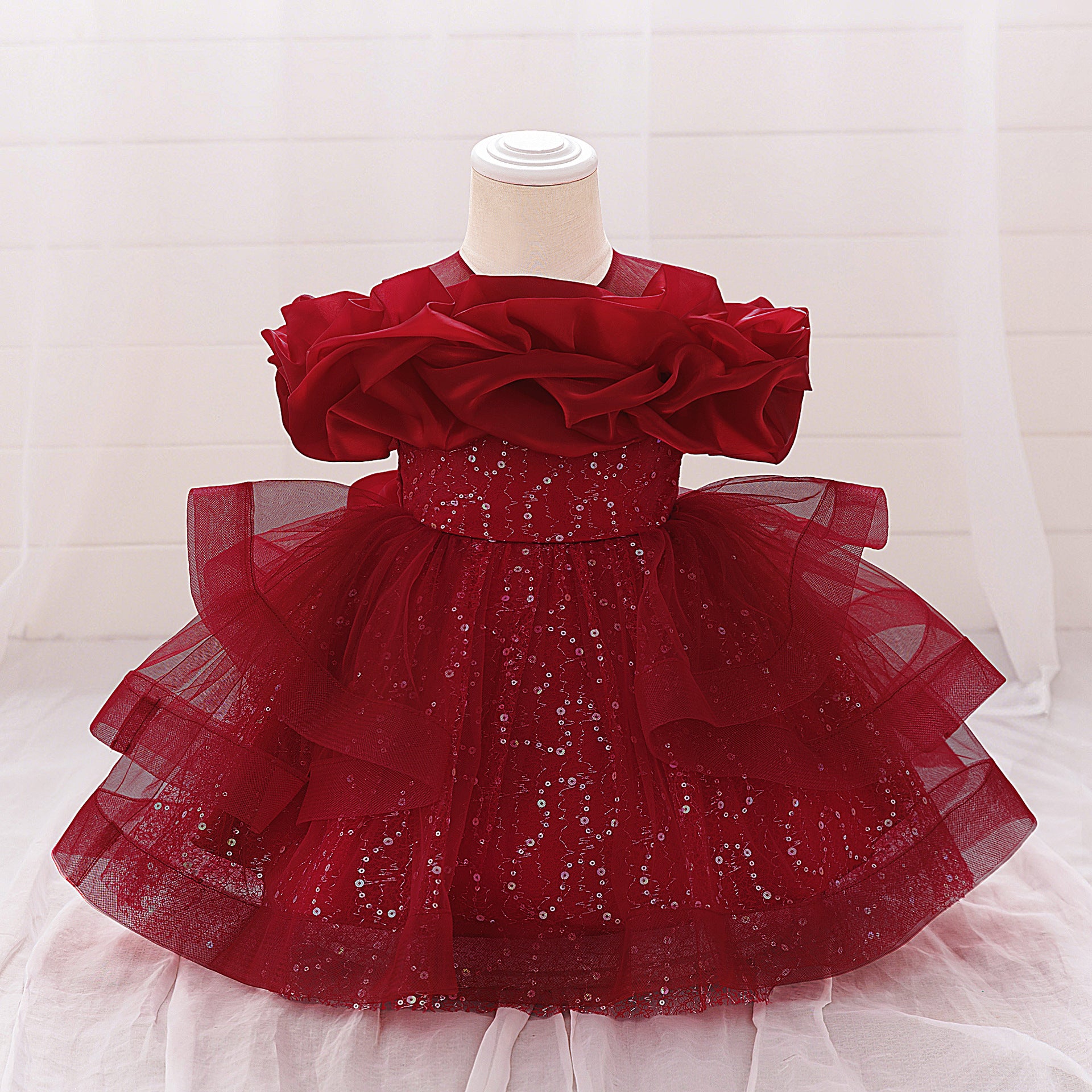 2025 cross-border new children's clothing children's dress princess dress girls high-end dress skirt little girl piano performance clothes