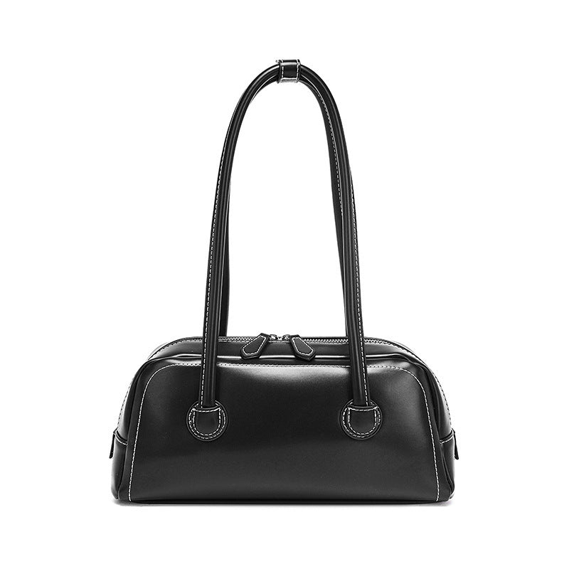 2025 new niche design French bowling tote bag versatile simple large capacity portable shoulder armpit bag