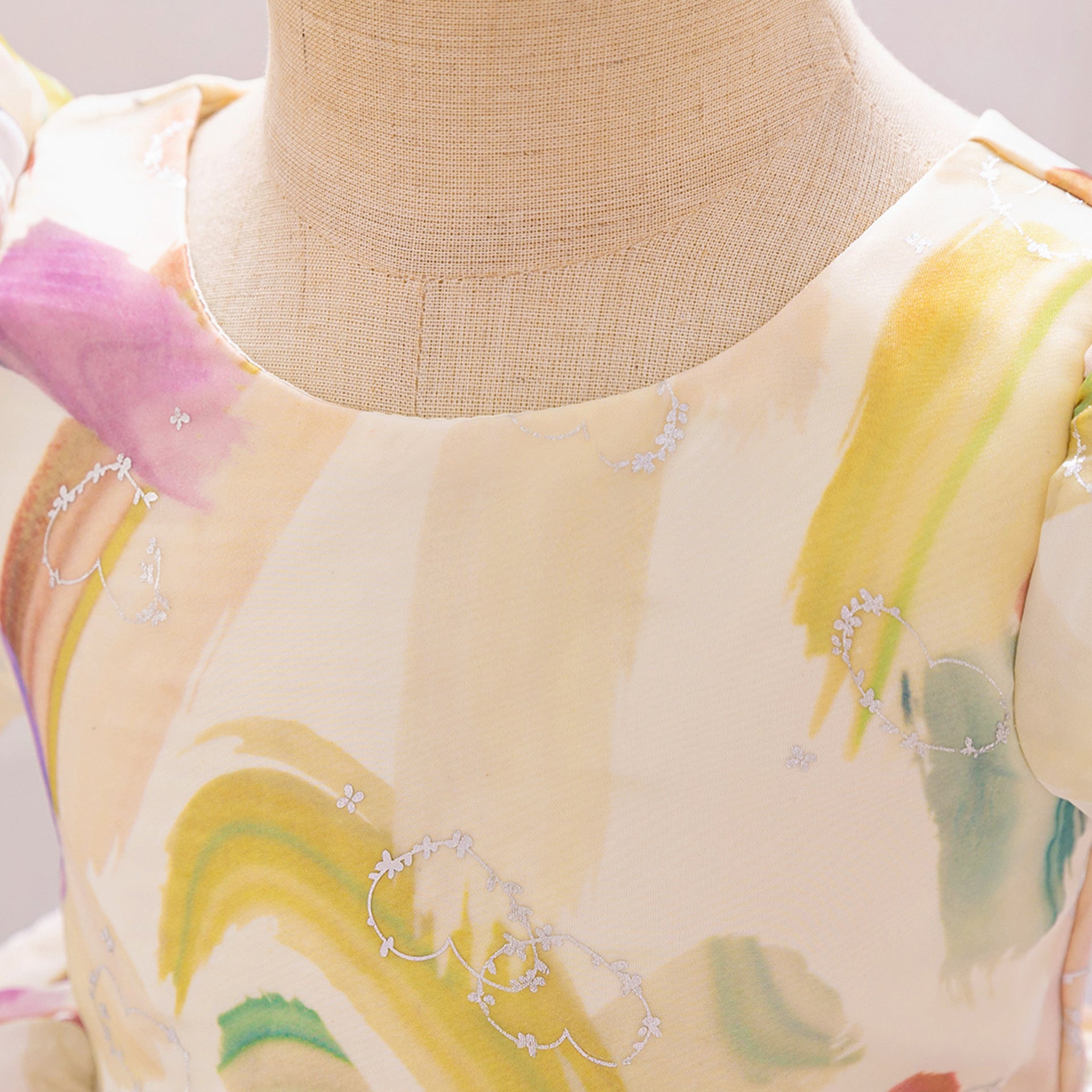 European and American new girls' baby dress skirt infant bubble sleeve printed flower girl dress one-year-old baby dress