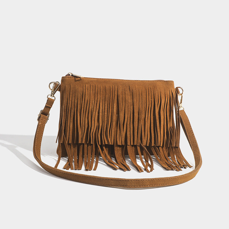 Matte Tassel Saddle Bag – Retro & Stylish