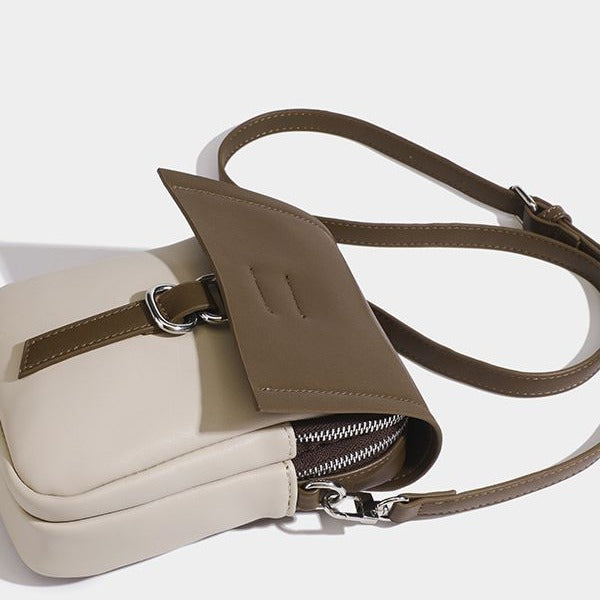 Trendy Contrasting Color Splicing Mobile Phone Bag