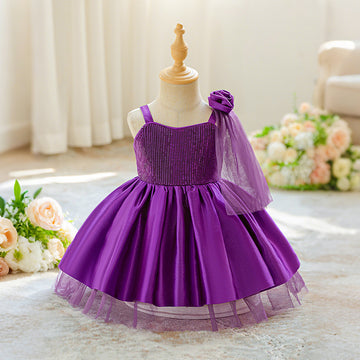 Children's dresses European and American birthday princess skirts catwalk tutu skirts Girls sequined piano performance clothes Evening dresses wholesale