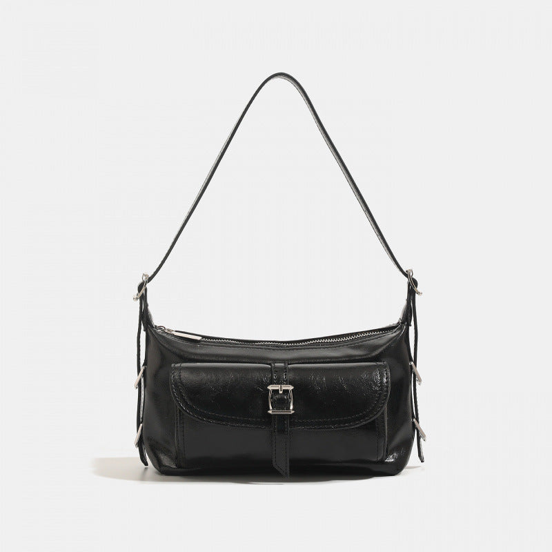 Niche handbag women's 2025 autumn and winter lock Korean version of the new simple commuter shoulder underarm messenger bag women's bag