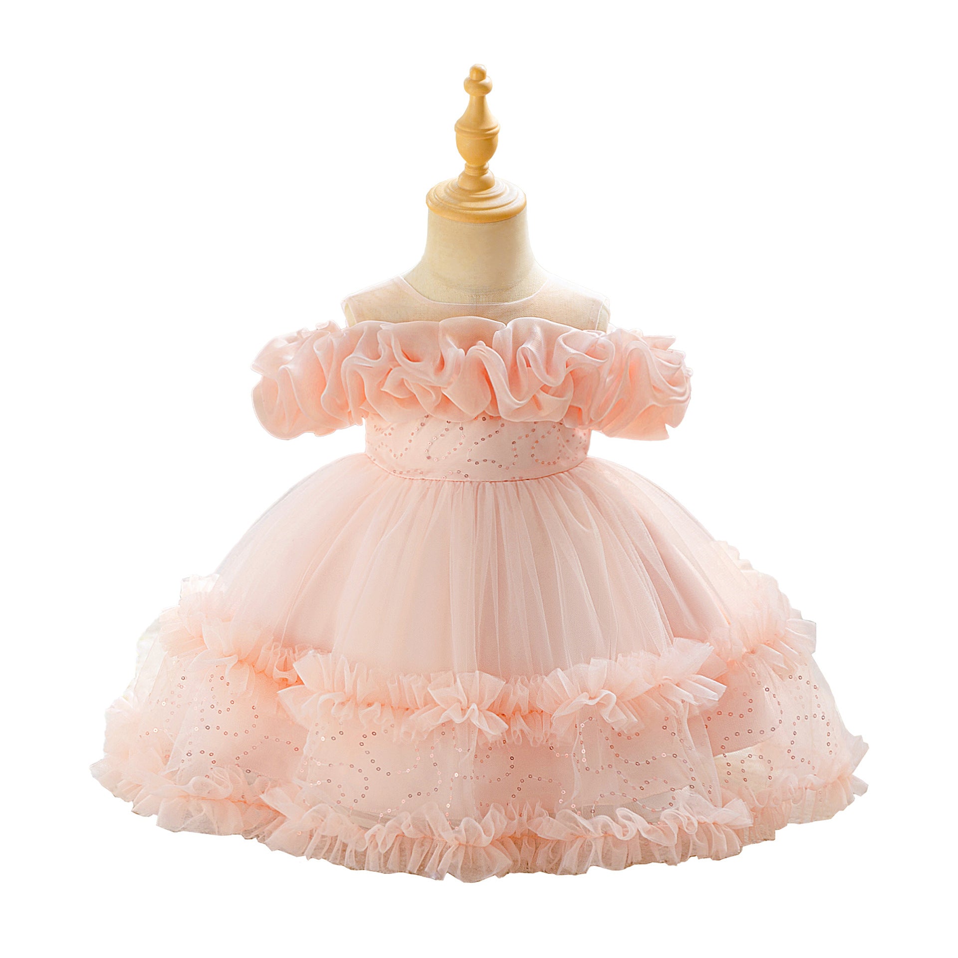 Cross-border new girls' princess dress mesh tutu dress birthday banquet children's evening dress small flower children's dress