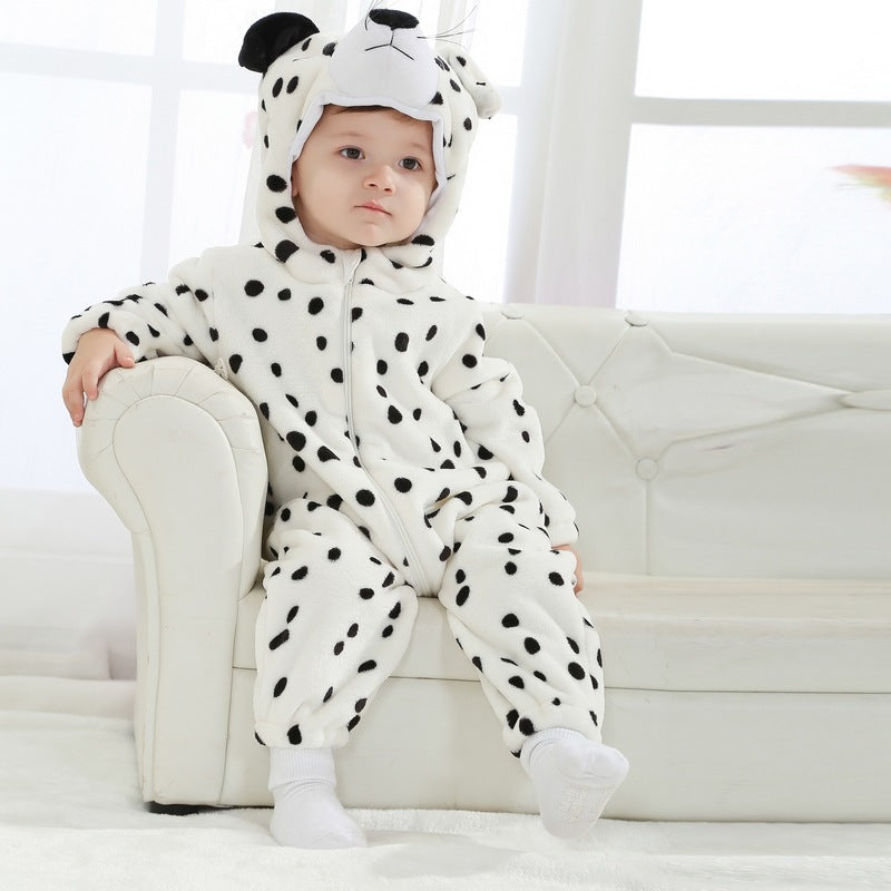 Qile Rabbit autumn new baby outing clothes wholesale flannel three-dimensional shape one-piece Romper Total link