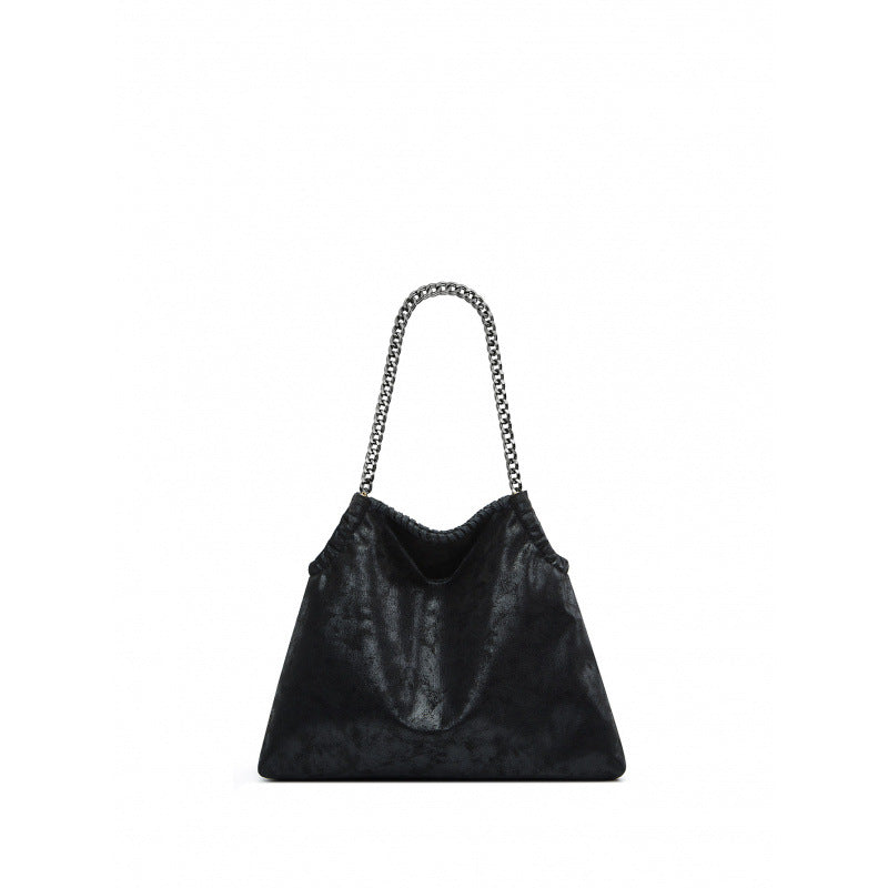 Cross-border women's bags solid color velvet new autumn versatile chain shoulder bag polyester cloth bag premium tote bag