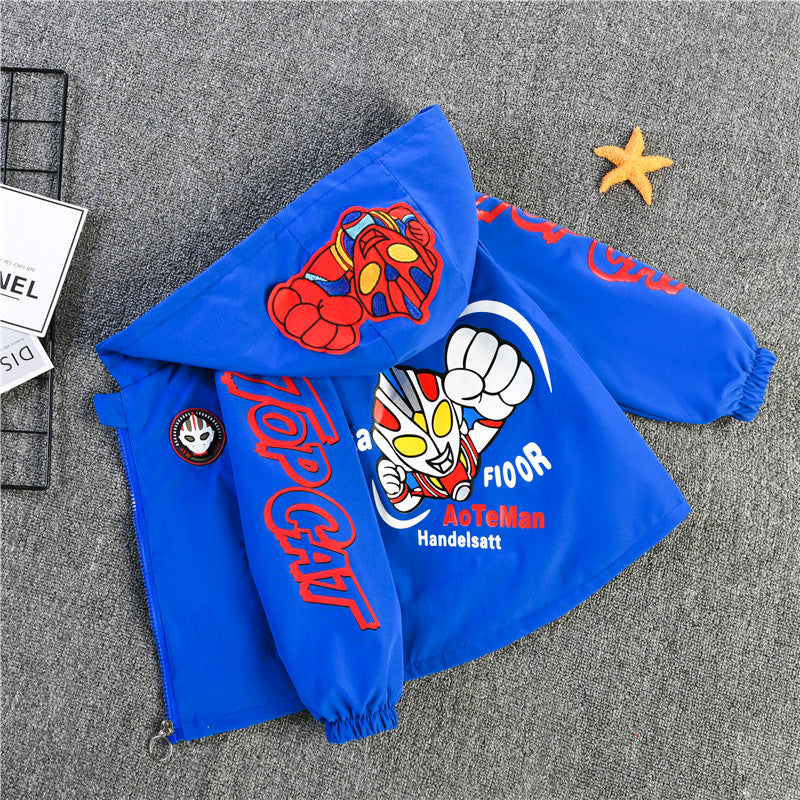 Spring and Autumn New Children's Cartoon Hooded Jacket