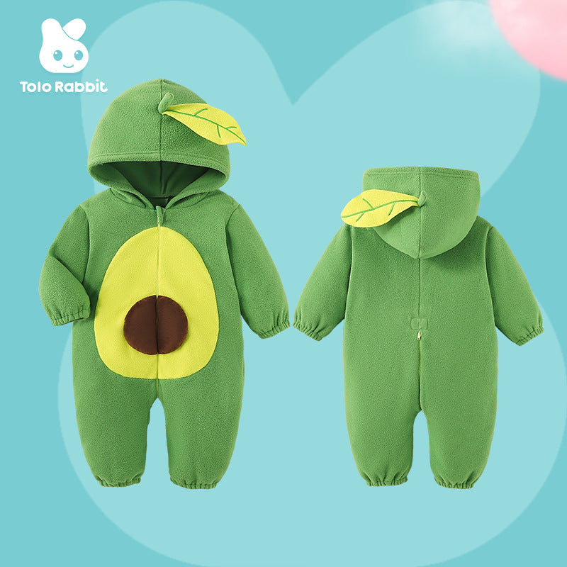 Qile Rabbit autumn new baby cute fruit-shaped Romper avocado-shaped one-piece Romper