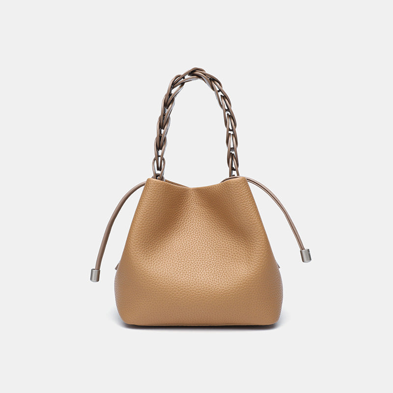 Bucket bag women's 2025 new summer versatile shoulder messenger bag women's niche commuter portable women's bag small