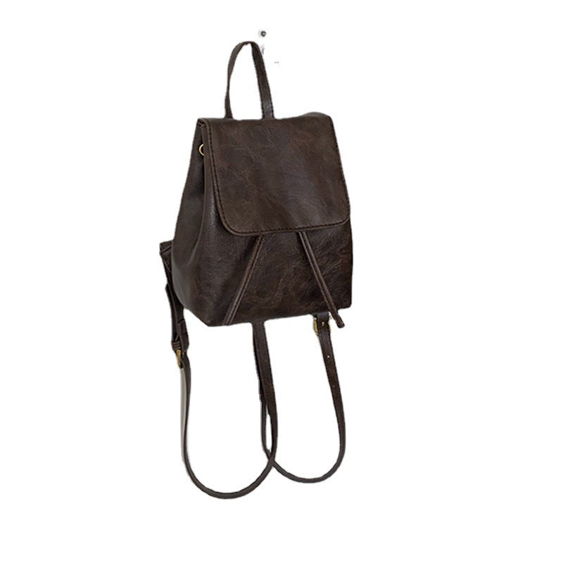 Retro Brown Backpack – Minimalist & Trendy