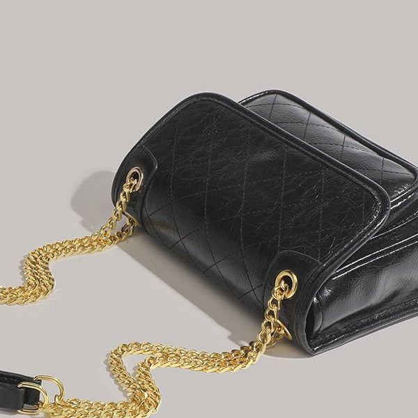 Retro Mailman Bag – Diamond Chain Design Women's Bag