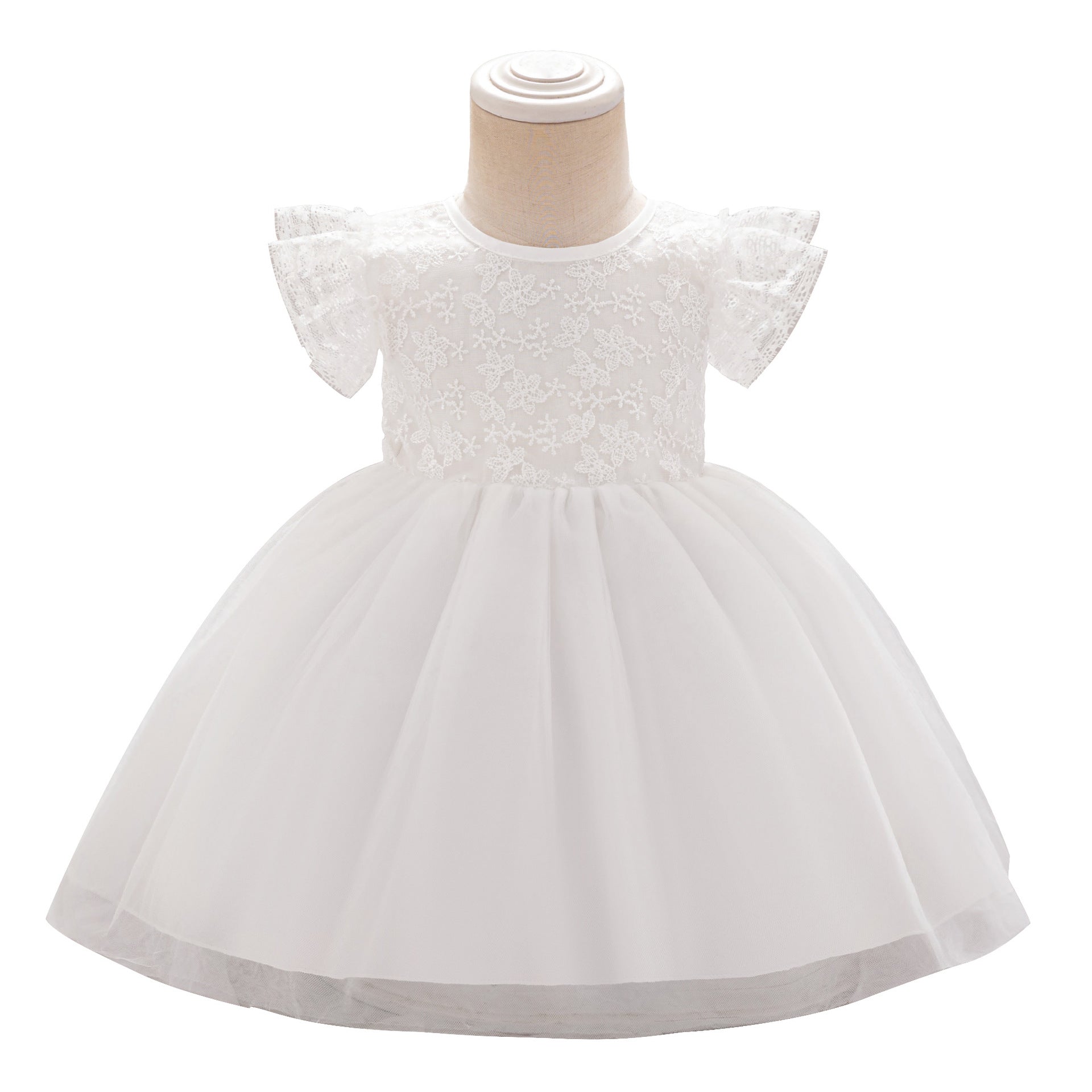 Foreign trade new baby first-year washing dress infant flying sleeve mesh skirt girls birthday party dress