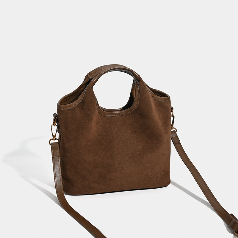 Cross-border niche design matte handbag women's bag 2025 new high-end shoulder bag tote bag casual messenger