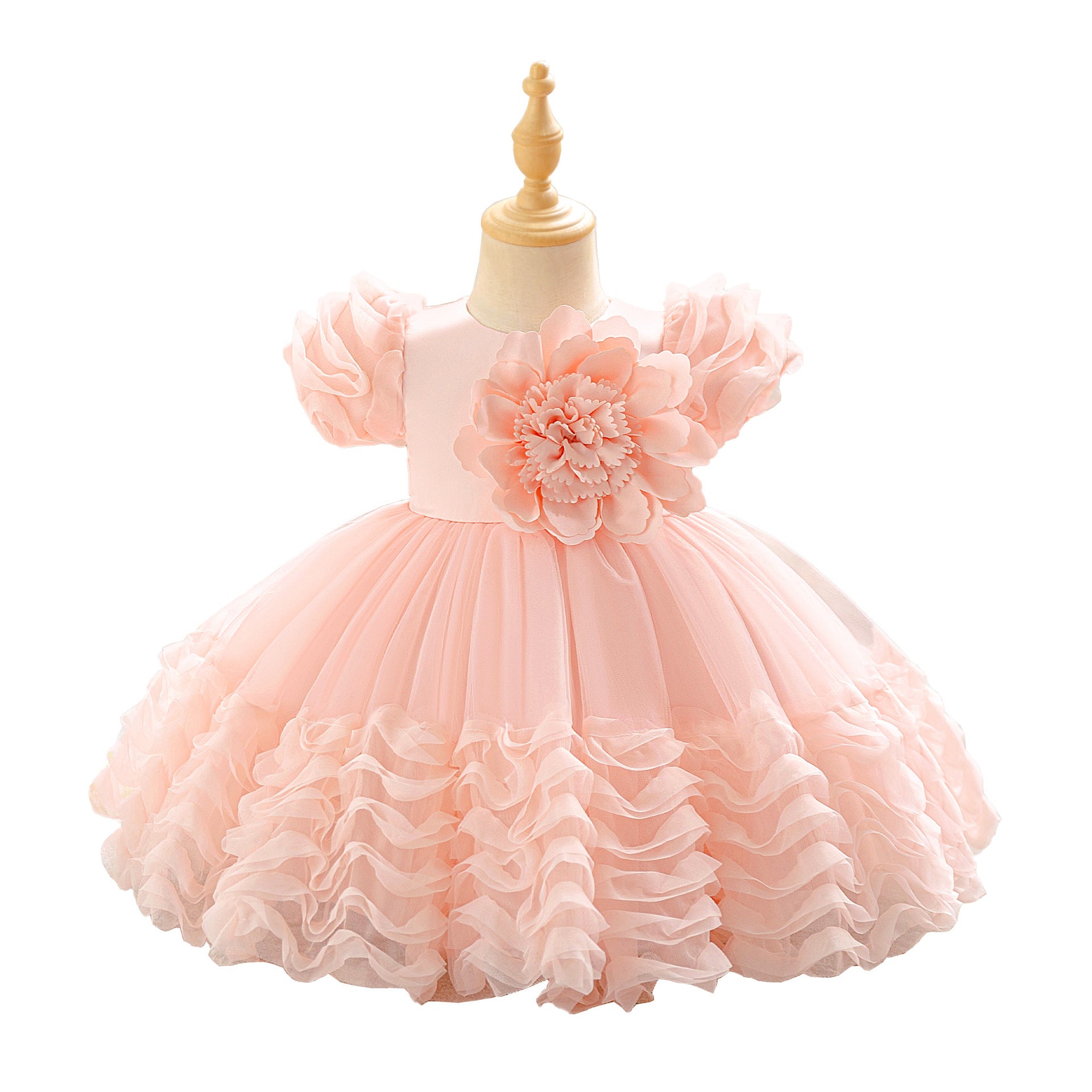 Cross-border foreign style girls' piano performance clothes children's dress princess dress mesh tutu dress girl baby dress summer