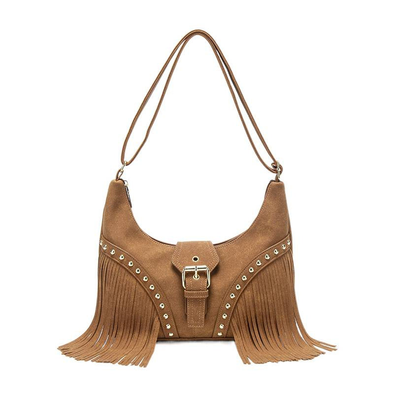 2025 autumn new cross-border simple large-capacity willow tote messenger bag fashionable retro underarm women's bag tide