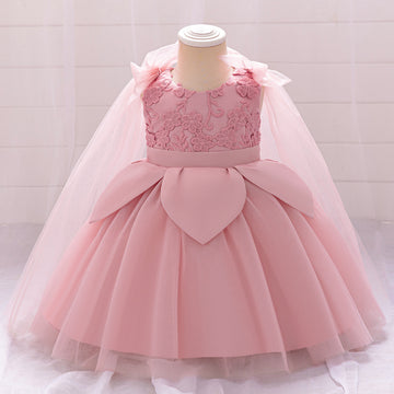 Amazon children's dress embroidered princess dress girls festival party catwalk dress host piano performance dress