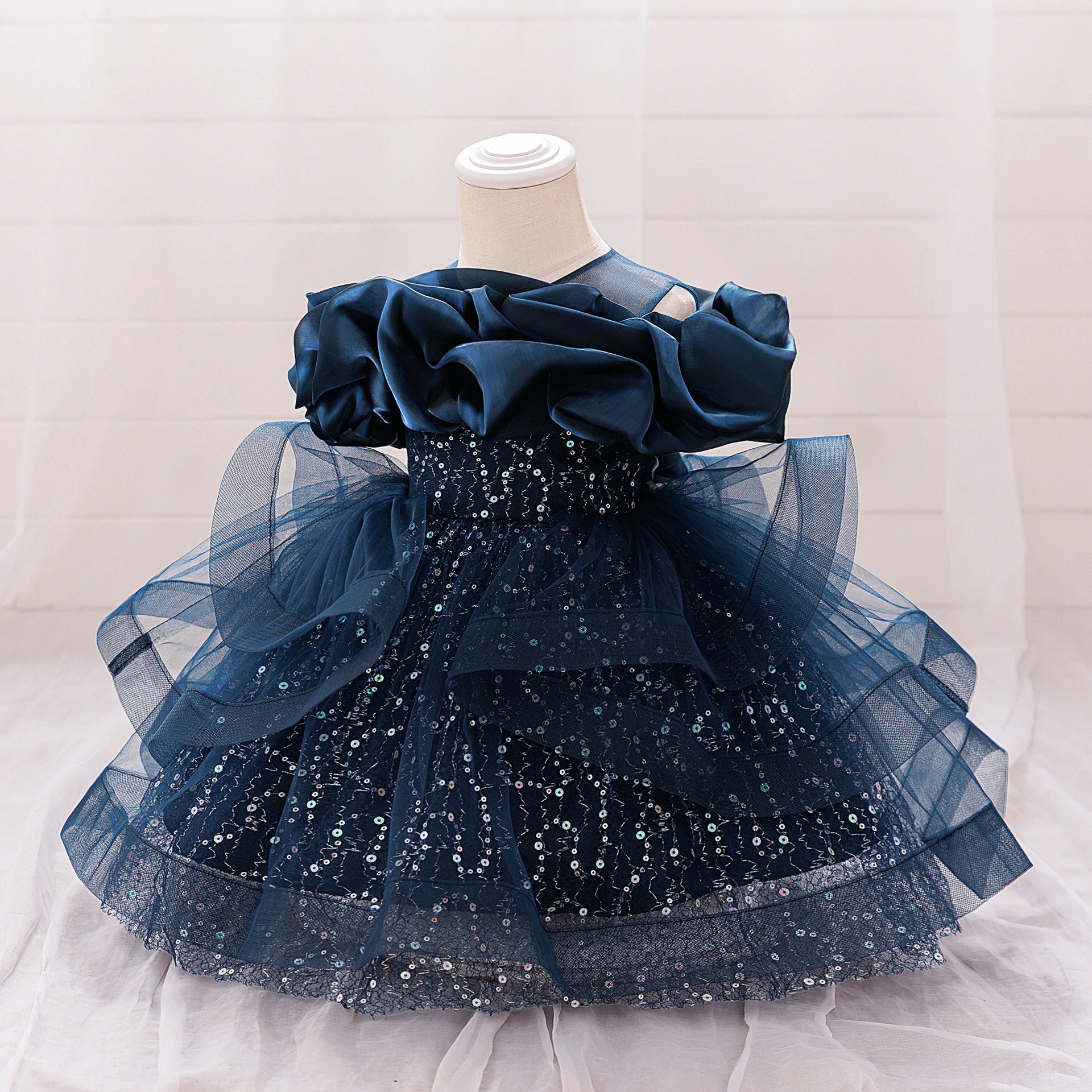 2025 cross-border new children's clothing children's dress princess dress girls high-end dress skirt little girl piano performance clothes