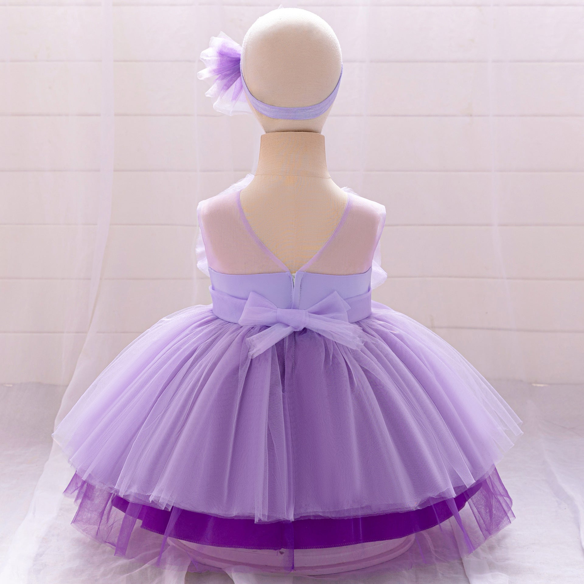 Cross-border one-year-old dress girls' dress children's princess dress mesh tutu dress flower girl dress performance dress