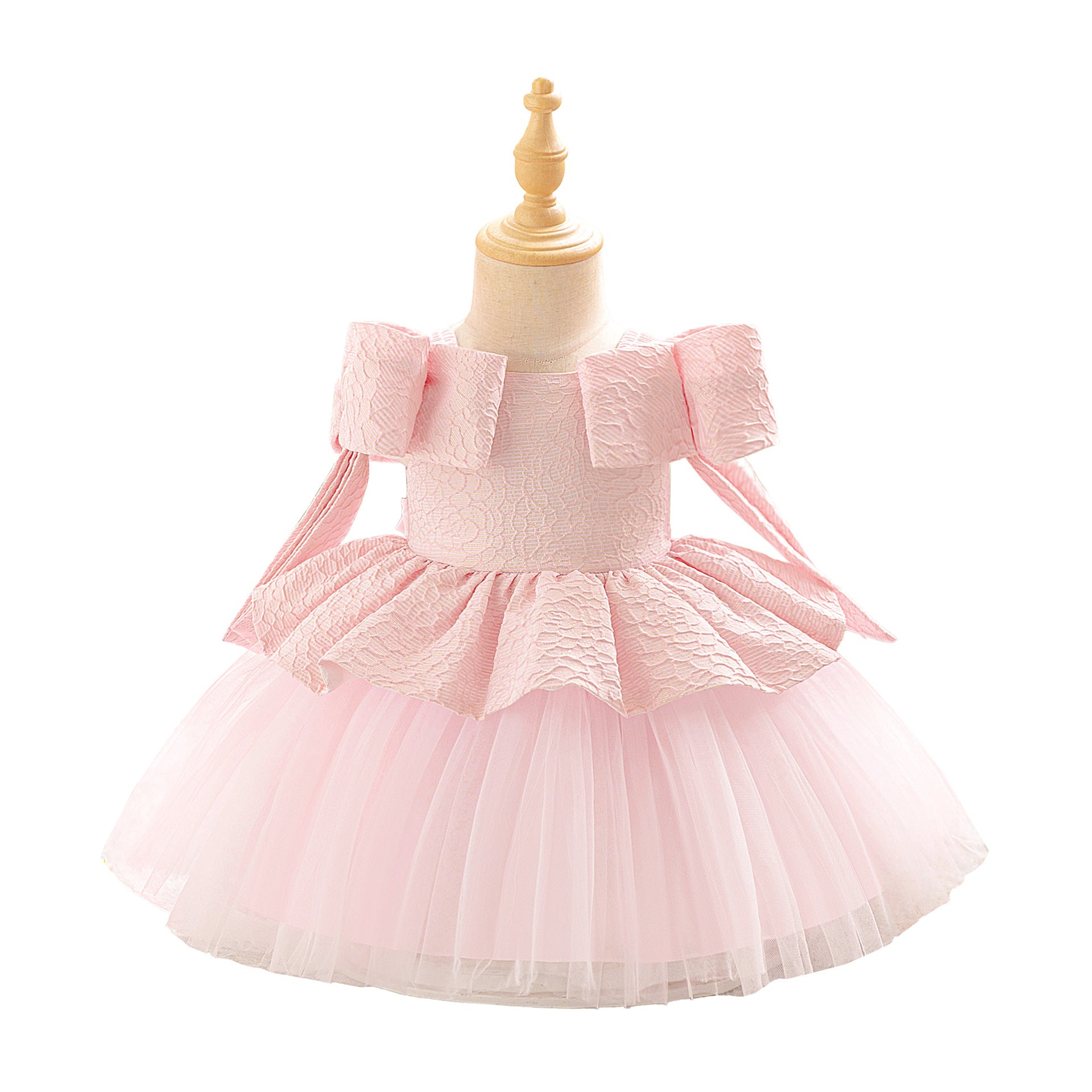 Amazon's new infant dress skirt baby year-old princess dress bubble cloth splicing mesh girls wash dress