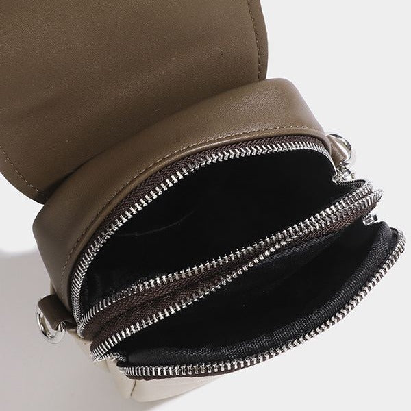 Trendy Contrasting Color Splicing Mobile Phone Bag