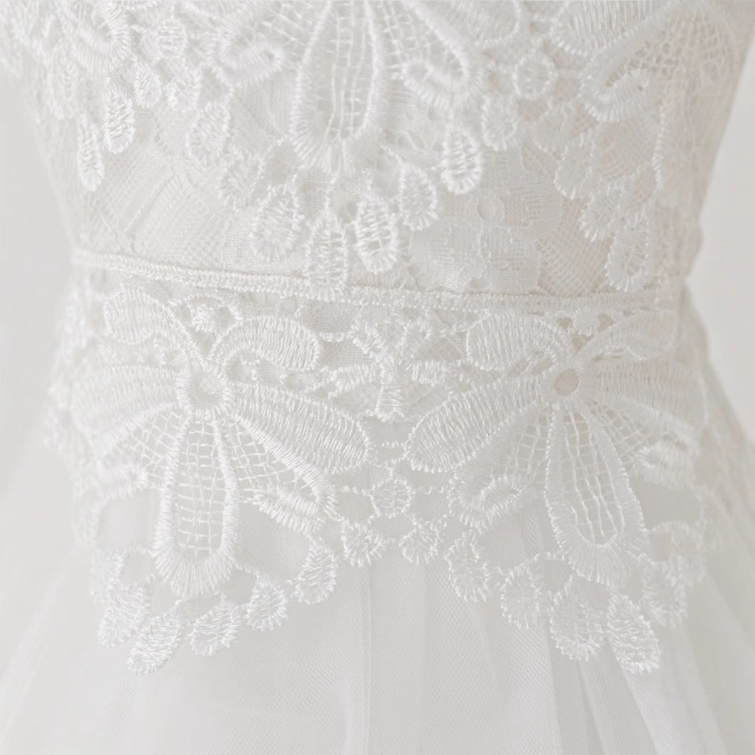 Cross-border children's birthday princess dress lace flower girl wedding dress tutu skirt little girl's first birthday wash dress spot