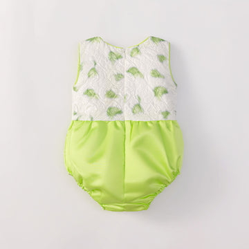 2024 new baby onesie baby climbing clothes newborn fart clothes satin printed girls babydress