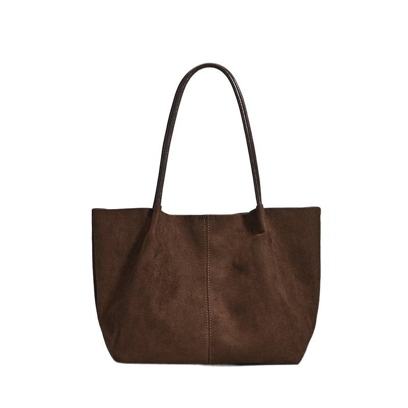 Autumn and winter retro tote bag women's 2025 new shoulder bag, high-end sense, large-capacity work commute armpit bag