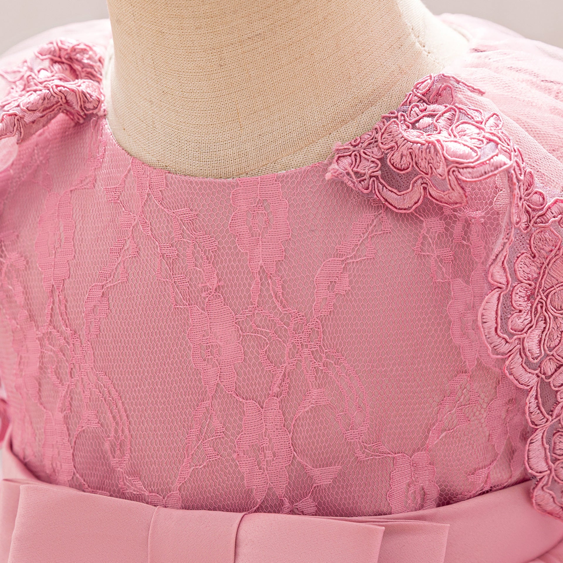 Cross-border new girls' princess dress, one-year-old girls' dress, embroidered shawl dress, mesh crew neck princess dress