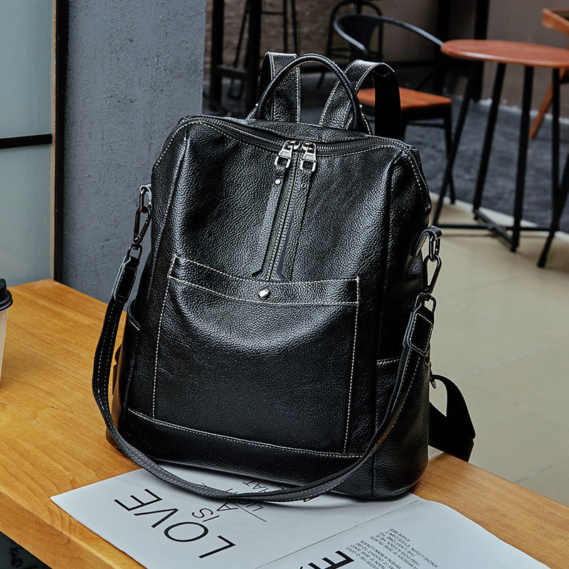 Women's backpack Korean version large capacity easy to fit 2025 autumn and winter new anti-theft backpack student schoolbag travel bag tide