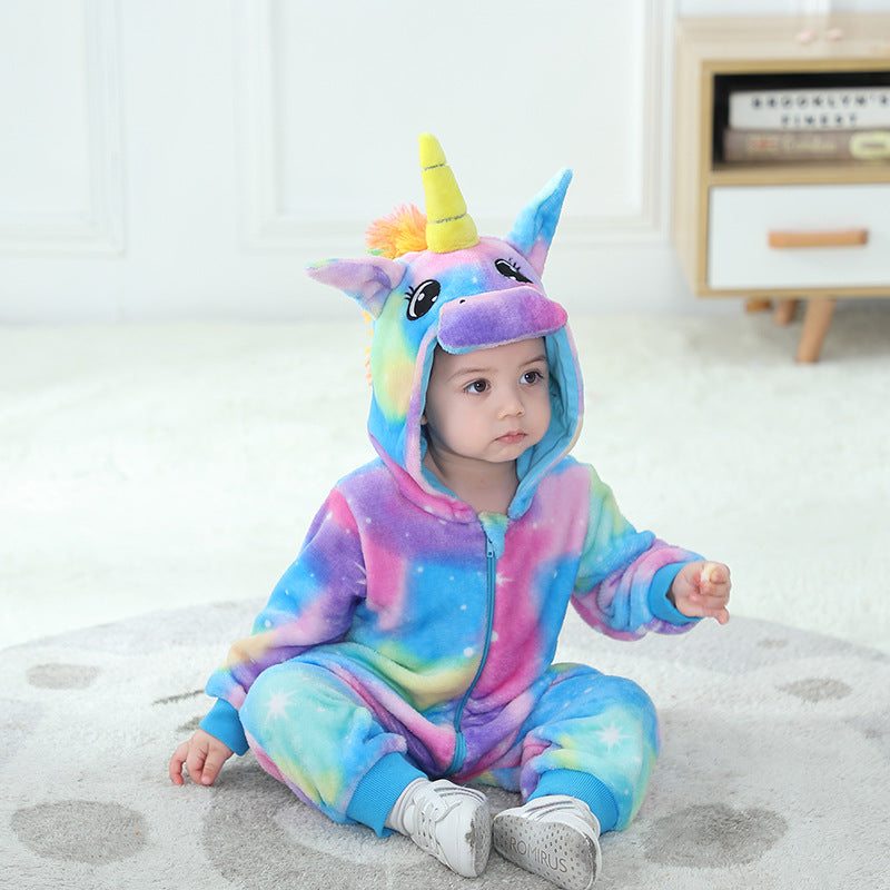 Baby clothes 2019 spring new pony unicorn shape single-layer yellow clothes Qile rabbit children's clothing total link
