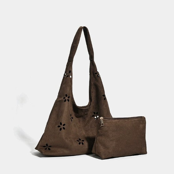 2025 autumn and winter new bag women's casual printed shoulder bag women's commuting underarm bag tote bag