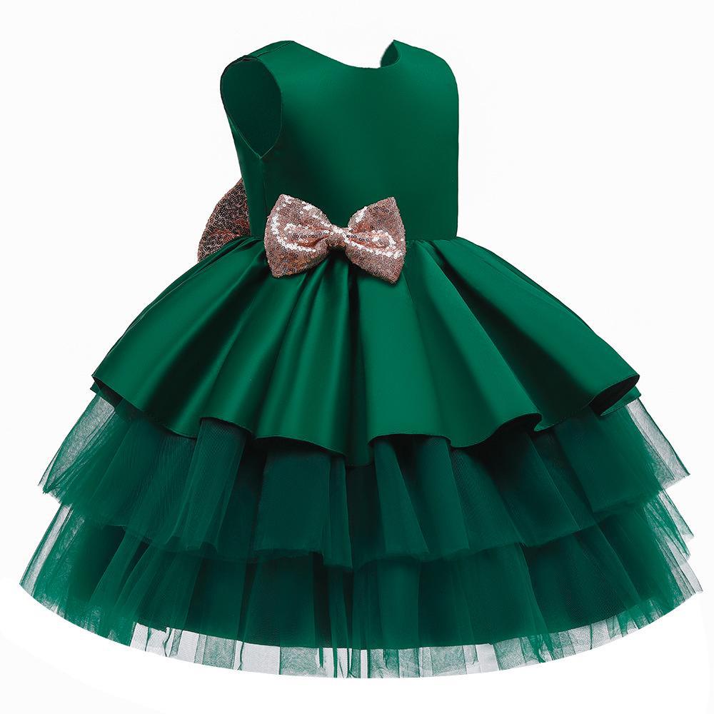 2023 Amazon Sources Children's Dress Princess Dress Girls Baby Fluffy Cake Dress Big Children's Birthday Dress