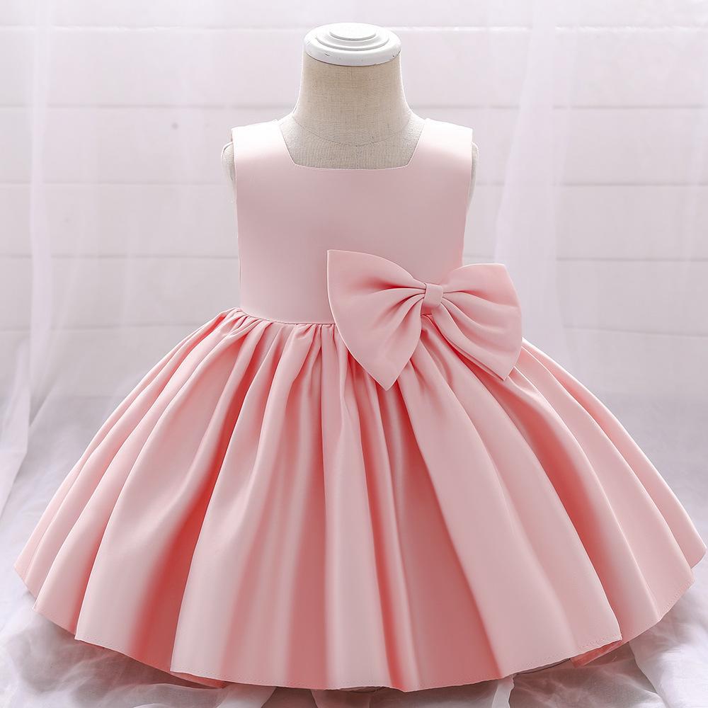 Amazon children's dress princess dress, baby clothing baby year old, satin dress European and American children's clothing dress
