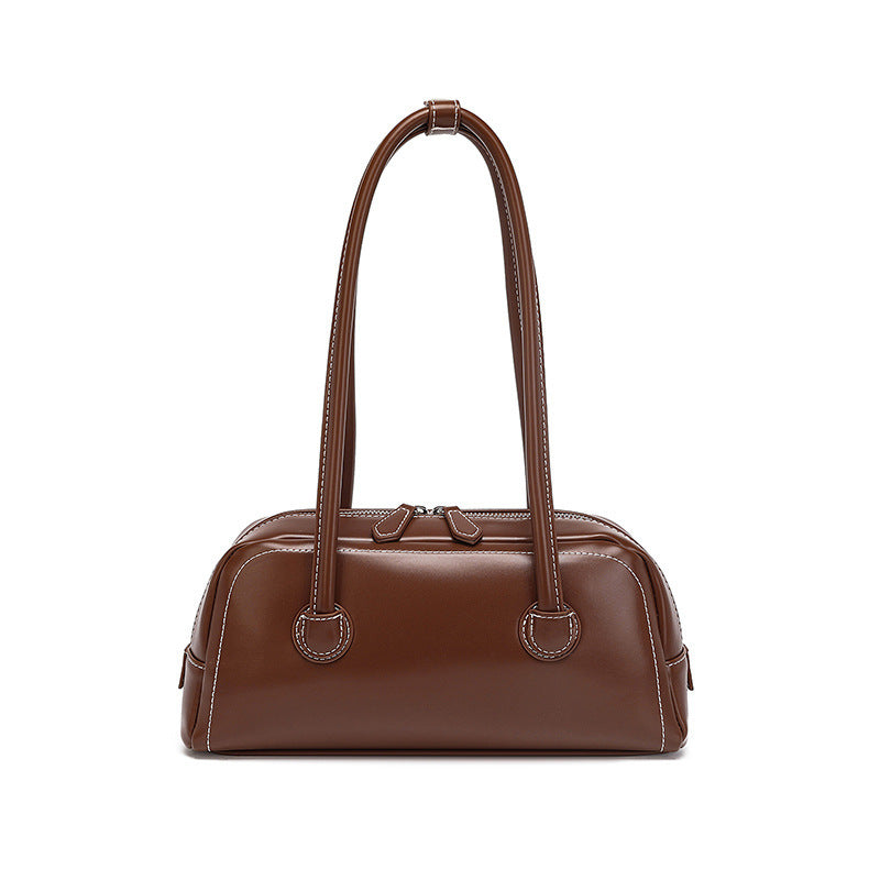 2025 new niche design French bowling tote bag versatile simple large capacity portable shoulder armpit bag