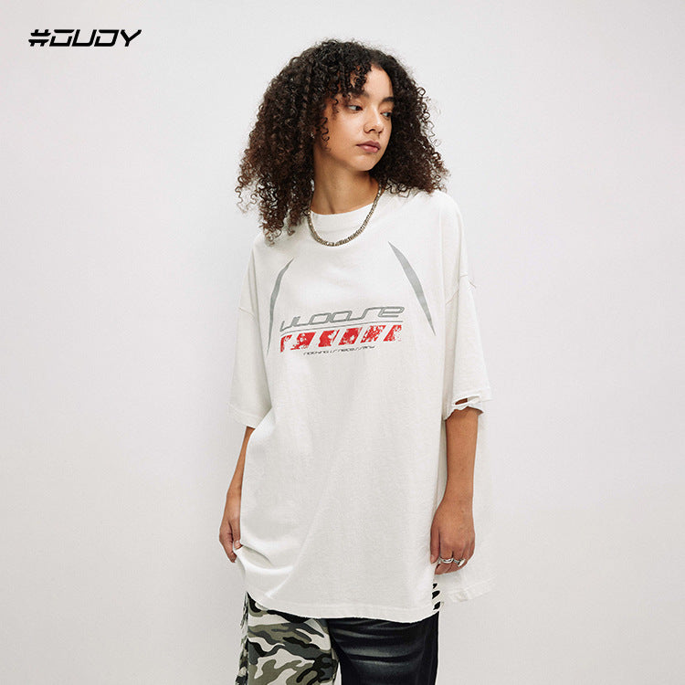 Vintage Water Wash Heavy Duty Graphic T-Shirt