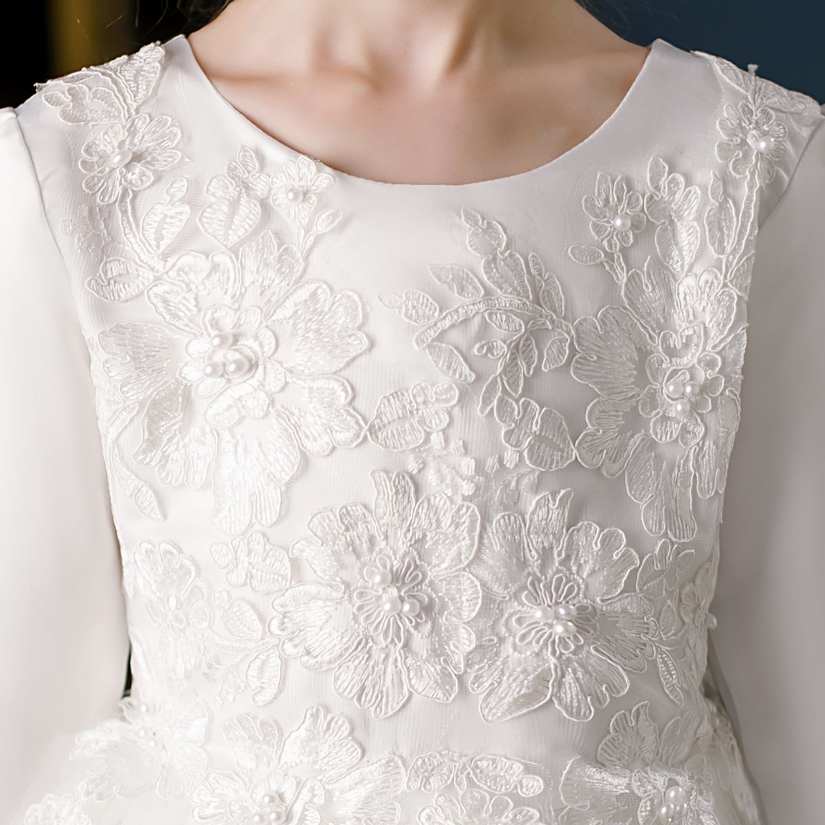 Fluffy yarn beaded princess dress